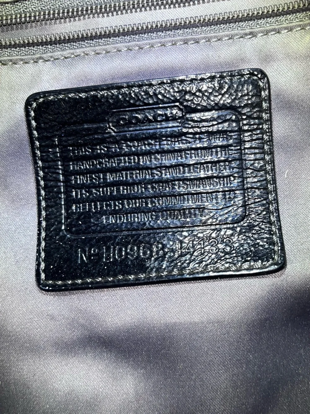 Coach Black Signature Canvas Satchel with Silver-Tone Chain Handles & Wallet